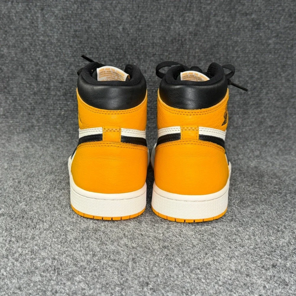 Jordan 1 Retro High OG Taxi Shoe Men 8 Black Yellow White Retro Athletic Sneaker